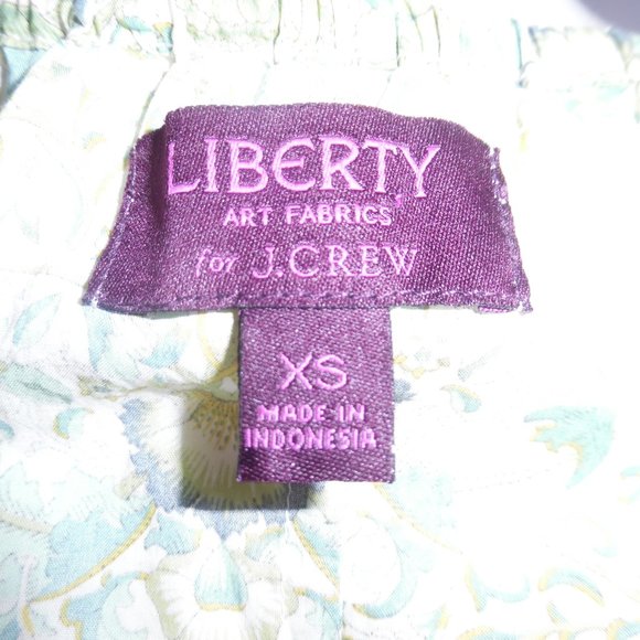 J. Crew Liberty London Peasant Lodden Paisley Cotton Casual Shirt Top Blouse XS - Picture 11 of 12